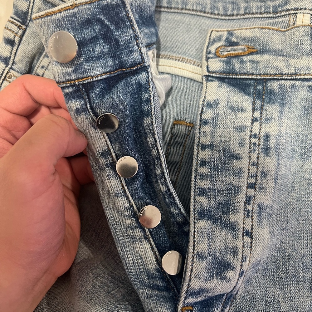 100% Authentic Amiri Paisley / pajama patch multi color jeans AMIRI - Picture 4 of 7